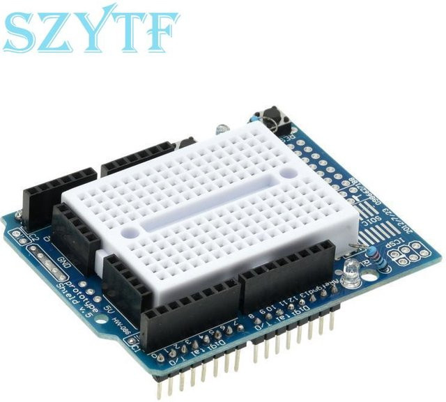 Smart Electronics UNO Proto Shield Prototyp-Erweiterungsplatine mit SYB-170 Mini-Breadboard in Blau - Bild 1