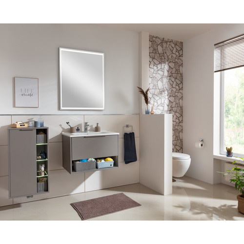 Fackelmann LED-Spiegelelement B.Paris in Silber und Grau, B/H/T: 70,5 x 90,5 x 2,2 cm - Bild 2
