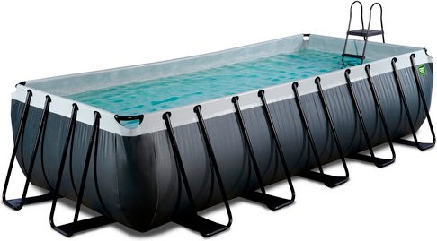 EXIT Toys Black Leather Pool Rahmenpool Schwarz B/T/H: 335 x 250 x 122 cm mit Filterpumpe - Bild 1