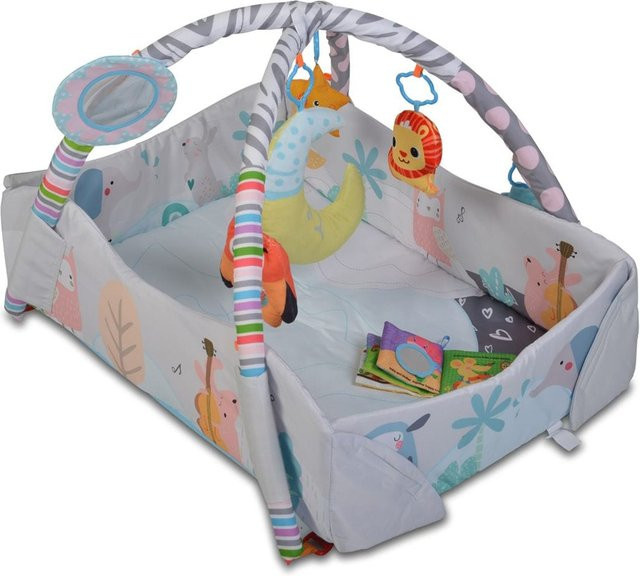 Moni Oase Spielcenter 2 in 1, Krabbeldecke, Grau - Bild 1