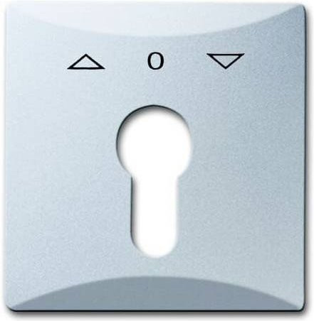 Busch-Jaeger Abdeckung für Schlüsselschalter und Schlüsseltaster Allwetter 44 IP44 aus Aluminium in Weißaluminium RAL 9006 2CKA001710A3804 - Bild 1