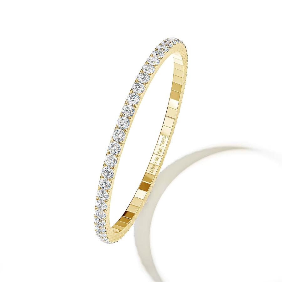 szjinao Tennisarmband, 14K Gold gefüllt, Moissanit, Unisex - Bild 2