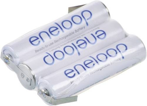 Panasonic eneloop Reihe F1x3 Akkupack 3x Micro AAA NiMH 3.6V 750 mAh mit Z-Lötfahne - Bild 1
