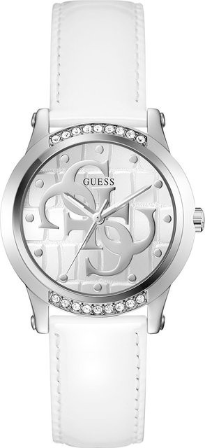 Guess Damenuhr Annette, Analoguhr, Quarz, Edelstahl, 36 mm, Weiß - Bild 1