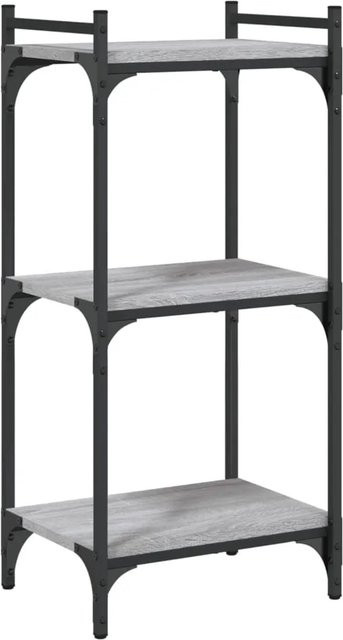 vidaXL Bücherregal mit 3 Böden in Grau im Industrial Design, B/T/H: 40 x 30 x 86 cm - Bild 1