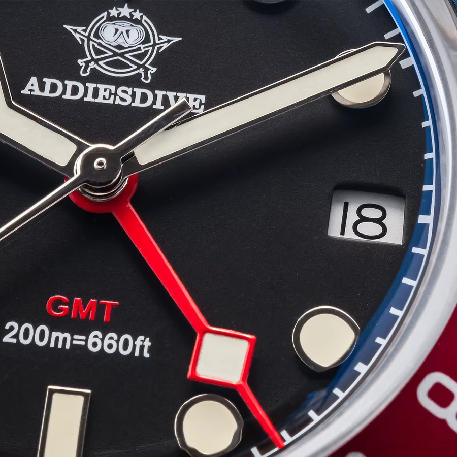 ADDIESDIVE Herrenuhr Diver, Edelstahl, Quarz, 20 ATM, Silber - Bild 3