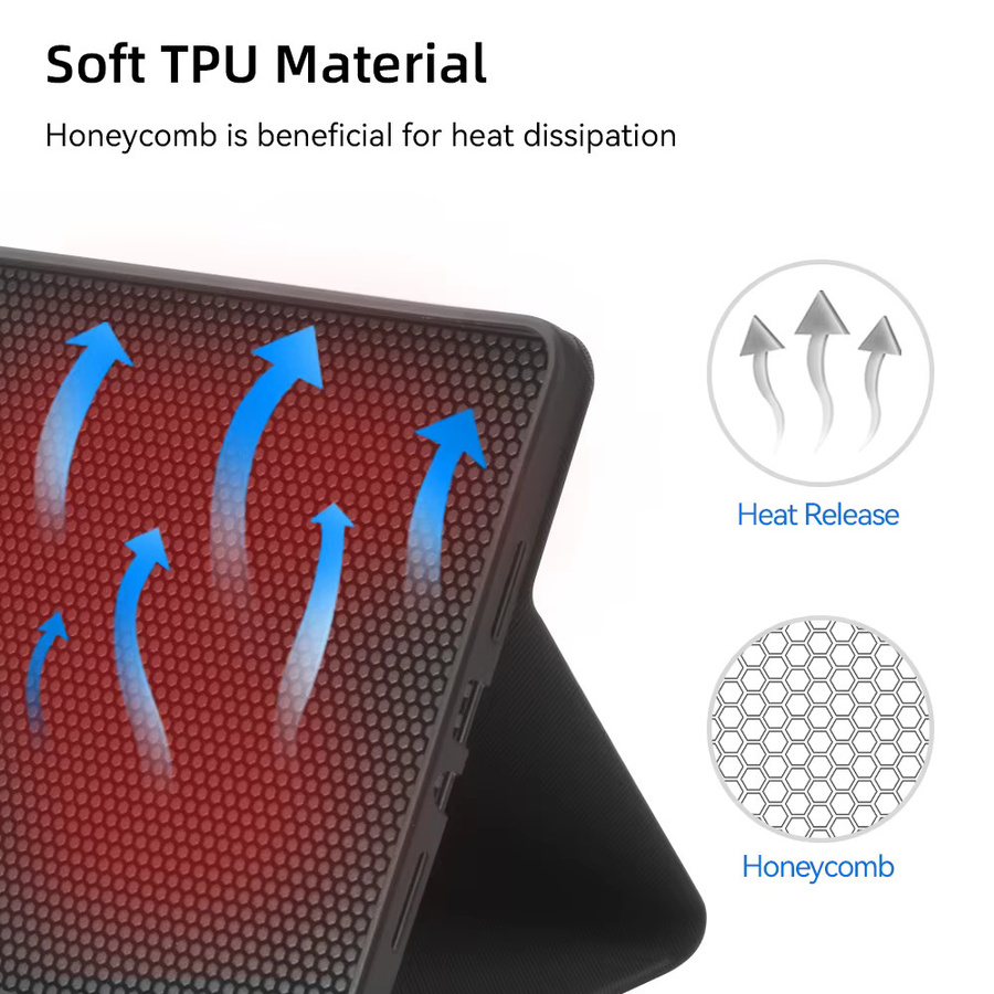 Infinix Xpad 11 Zoll 2024 Schutzhülle aus Leder mit Magnetständer und Flip-Cover in Schwarz - Bild 4