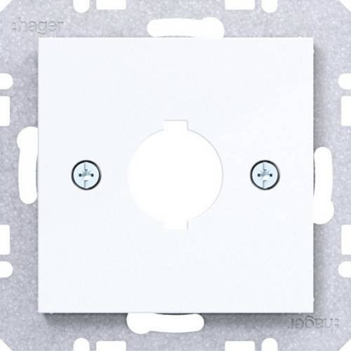 Hager Abdeckung WAF1171WG in Lichtweiß glänzend - Bild 1