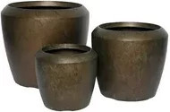 Kaemingk Blumentopf Lewis, braun, rund - Bild 1