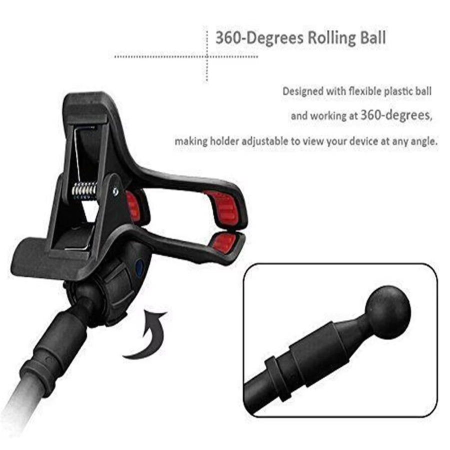 Flexibler 360 Grad Clip Handyhalter für Schreibtisch und Bett in Weiß - Bild 3
