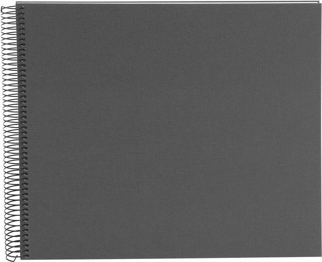 goldbuch Spiralalbum in Grau mit Leinen Einband, 40 weiße Seiten, B/H: 30 x 35 cm - Bild 1