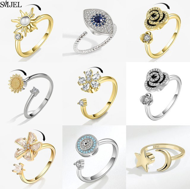 SMJEL Ring, Kristall, Rotierend, Damen - Bild 1