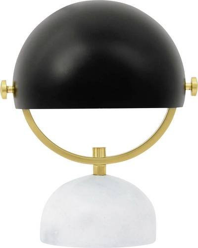 Lucci Lowe 261356 Tischlampe in Schwarz mit Messing und Marmor, verstellbar, E14 - Bild 1
