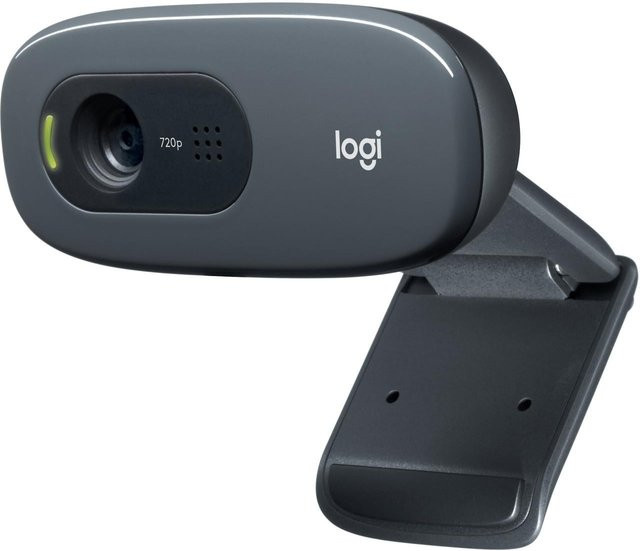 Logitech C270 HD Webcam in Schwarz mit 720p Auflösung und USB-Anschluss - Bild 1