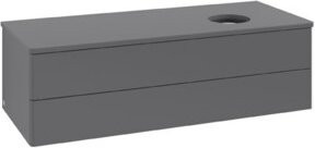 V&B Waschtischunterschrank Antao ohne Frontstruktur, Anthrazit lackiert, B/T/H: 120 x 36 x 50 cm - Bild 1