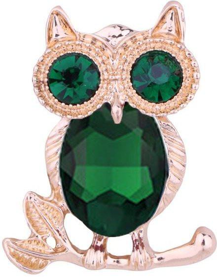 YIRAN Jewelry Brosche Eule, Kristall, Roségold, Unisex - Bild 1