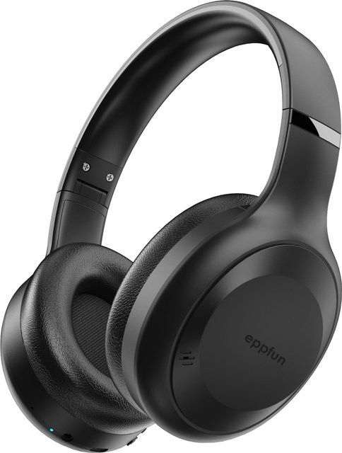 eppfun Bluetooth 5.4 Over-Ear-Kopfhörer mit Auracast, 3,5-mm-AUX-Eingang und 500mAh Akku in Schwarz - Bild 1