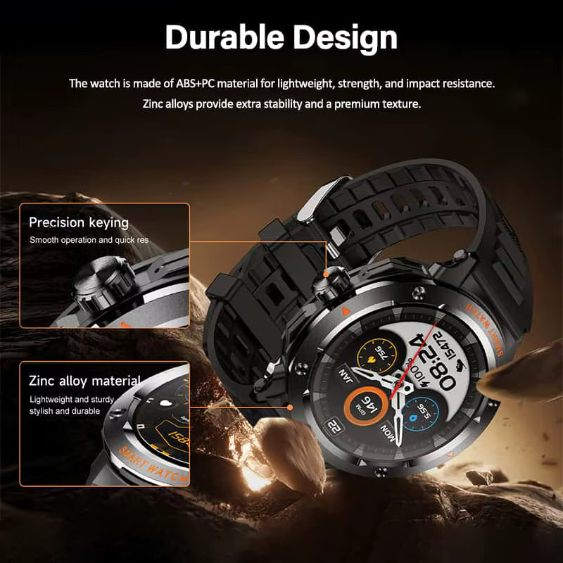 Bytelike Smartwatch, Schwarz, Silikon, Herren - Bild 3