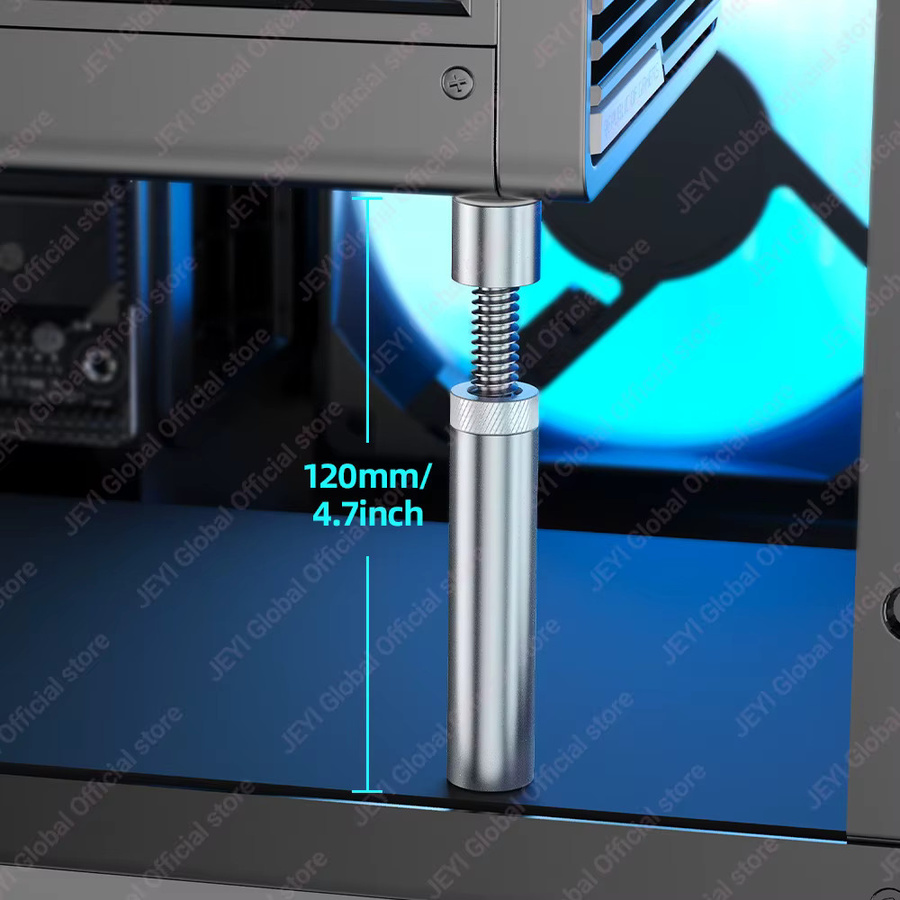 JEYI GPU-Anti-Sag-Halterung zur Unterstützung deiner Grafikkarte für Desktop-PCs, universelle Gehäusemontage, Schwarz/Weiß/Silber - Bild 5