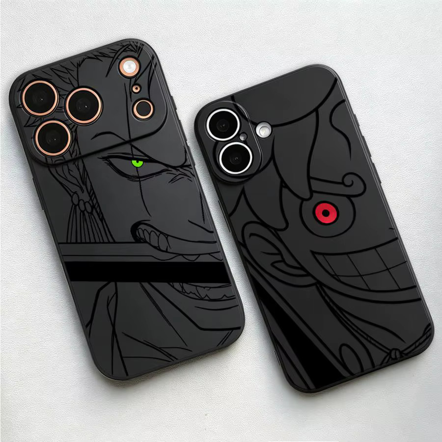 Handyhülle im One Piece Happy Face Design für Apple iPhone Modelle in Multicolor und Schwarz - Bild 3