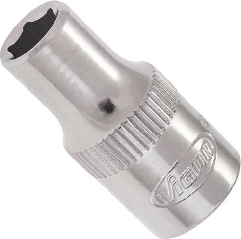 Vigor Steckschlüsseleinsatz V2417N mit 1/4 Zoll Innenvierkant und 5,5 mm Außensechskant Profil in Silber - Bild 1