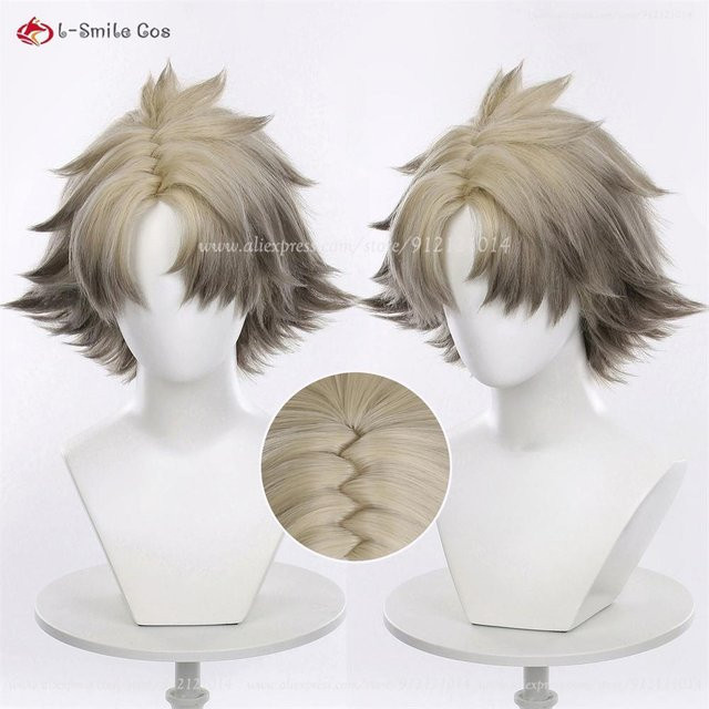 Rudo Surebrec Cosplay Perücke, 25 cm, Grau, Unisex - Bild 1