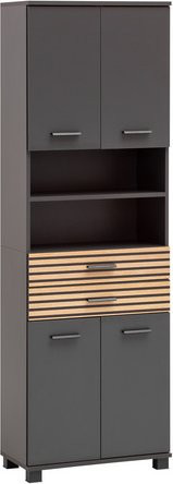 Schildmeyer Hochschrank Katta anthrazit B/T/H: 59,8 x 32,6 x 180,9 cm - Bild 1