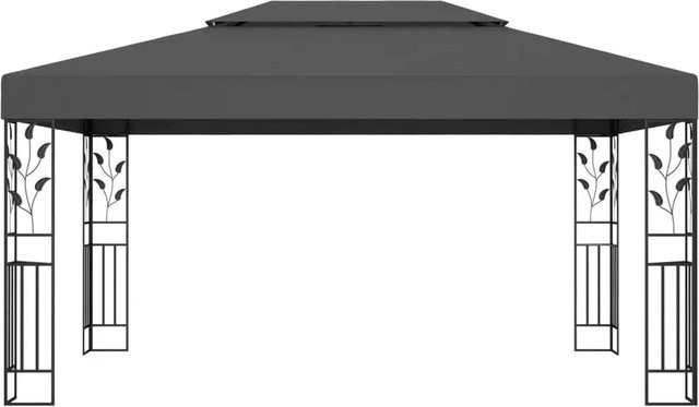 vidaXL Pavillon mit Doppeldach in Anthrazit, B/T: 4 x 3 m - Bild 1
