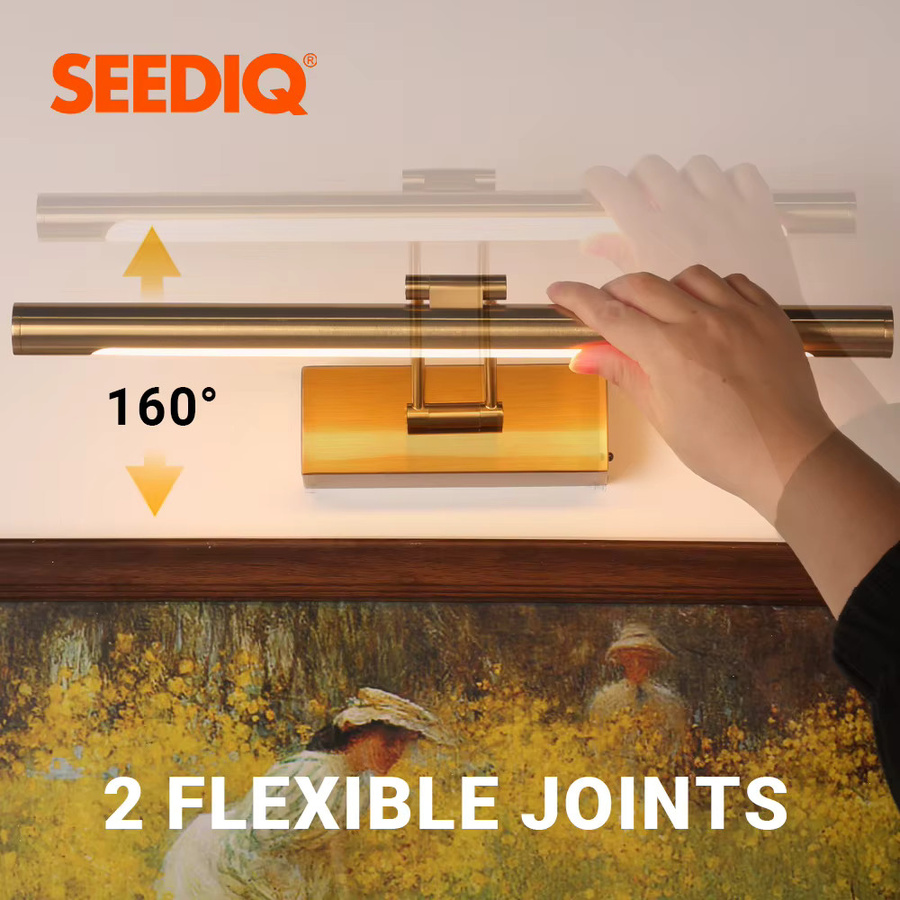 Seediq Wiederaufladbare LED-Wandleuchte in Gold/Messing mit Fernbedienung, Breite: 40 cm - Bild 3