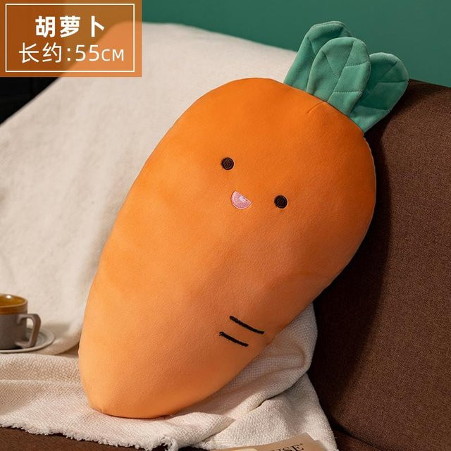 Mu Cheng Avocado Banane Karotten Pilz Kissen, Plüschtiere, 55cm, Orange - Bild 1