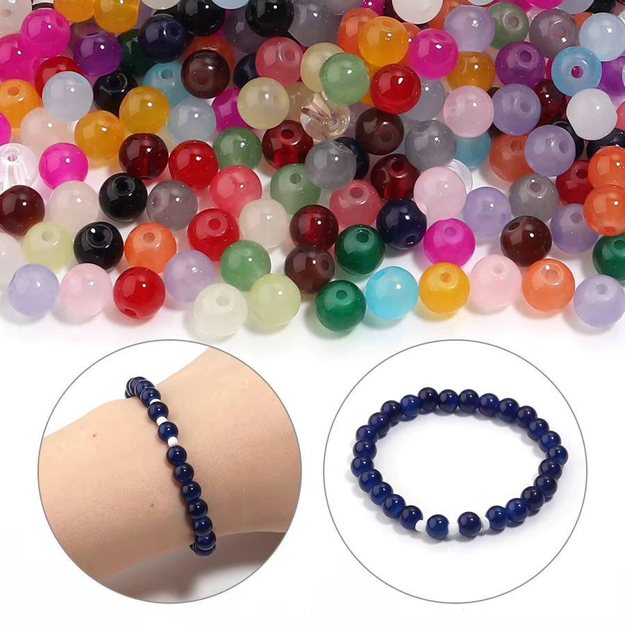 lingsai Glas Perlen, 8mm, Mehrfarbig, Unisex - Bild 1