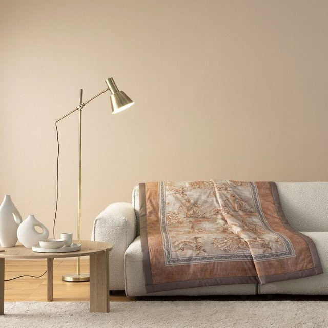 Plaid ACQUAFORTE in Terrakotta aus Baumwolle und Polyester, B: 190 cm, T: 135 cm - Bild 1