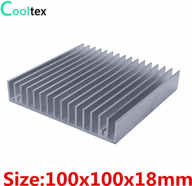 Cooltex Aluminium-Kühlkörper für LED und Elektronik, Silber, B/T/H: 10 x 10 x 1,8 cm - Bild 1
