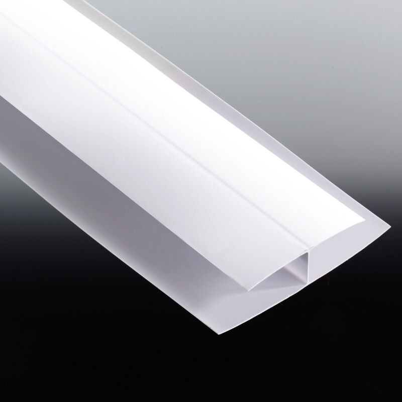 T&J H-Leiste in Weiß für 10 mm PVC Paneele, Länge: 3,00 m - Bild 1