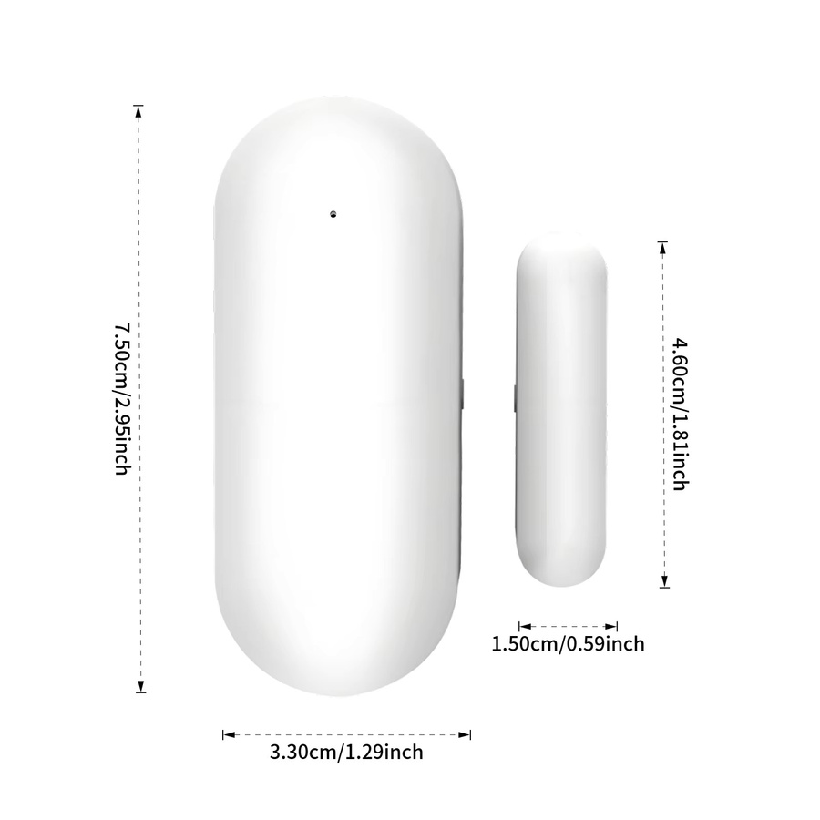 Tuya Zigbee Türöffnungsmelder in Weiß für Smart Life App, kompatibel mit Alexa und Google zur Echtzeitüberwachung von Türen und Fenstern - Bild 2