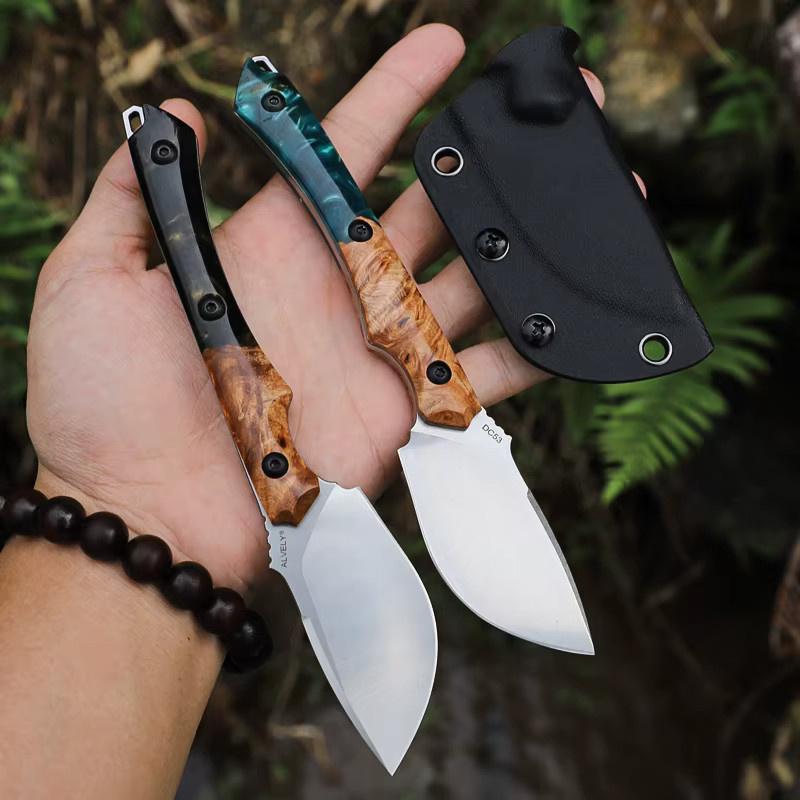 ALVELY EDC Outdoor-Camping-Messer mit feststehender Klinge und Multitool-Funktion in Gold und Multicolour - Bild 4