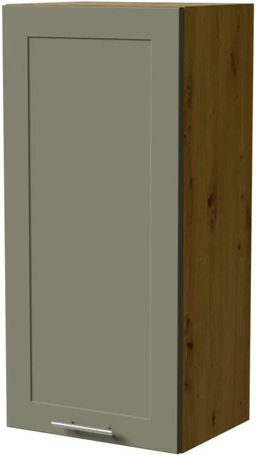 Feldmann-Wohnen Hängeschrank Oslo W4 in Eiche Artisan und Reed Green Matt, B/T/H: 45 x 32,5 x 96 cm - Bild 1