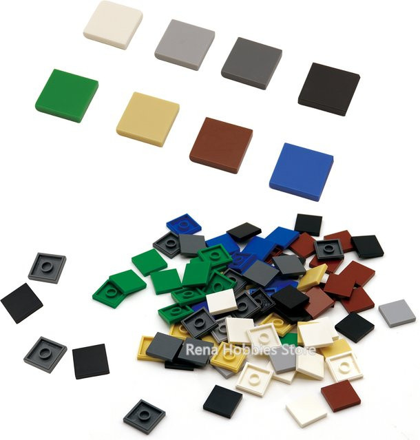 Brilliant Flache Fliesen 2x2 Keramik Fliesen Ziegel, 200-teiliges Set, Weiß - Bild 1