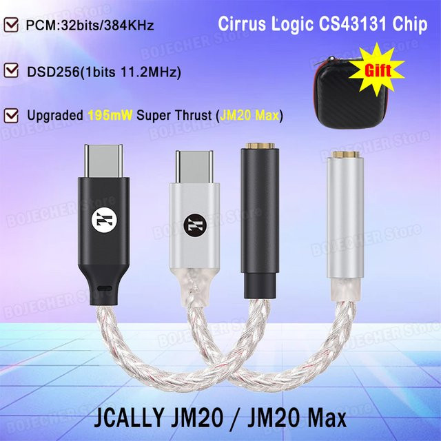 JCALLY JM20/JM20 Max Tragbarer Kopfhörer Verstärker mit CS43131 Chip Audio Decoder Typ-C auf 3,5mm Digital Audio Adapter für Android - Bild 1