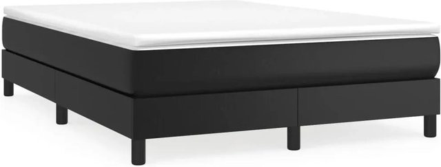 vidaXL Boxspringbett in Schwarz aus Kunstleder mit Schubladen B/T/H: 140 x 200 x 25 cm - Bild 1