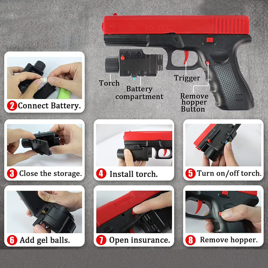 Gamehoot Automatische Airsoft Pistole, Elektrische Paintball Pistole - Bild 2