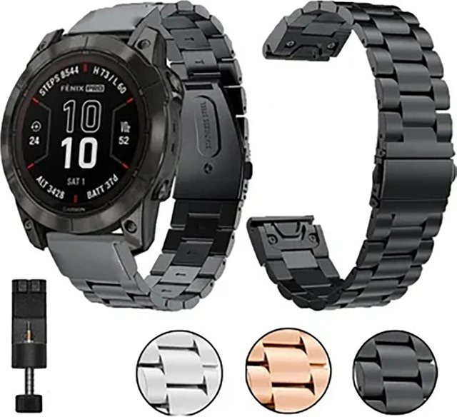 QuickFit Uhrenarmband Edelstahl, Silber, Unisex - Bild 1