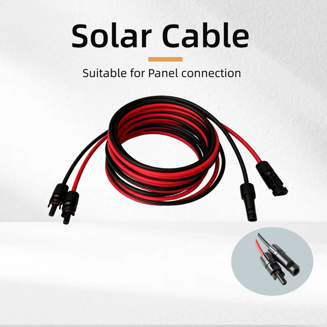 JINGYANGPV Solarkabel 6 mm² Verlängerung mit Solarsteckern für Photovoltaik-Systeme, wasserdicht, 10 AWG - Bild 1