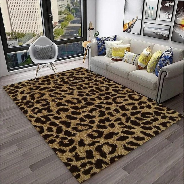 Karpetti Teppich mit Leopardenmuster in Multicolour, B/T: 90 x 60 cm - Bild 1