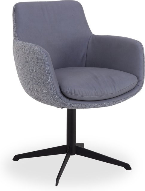 Polsterstuhl MONDO TESORO in Blau mit Microfaser-Stoffbezug, B/T/H: 59 x 64 x 84 cm - Bild 1