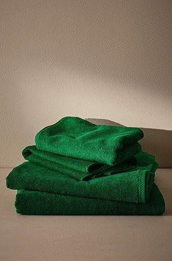 Jotex DARCY Handtuch-Set 4er-Pack aus Baumwolle in Grün - Bild 1