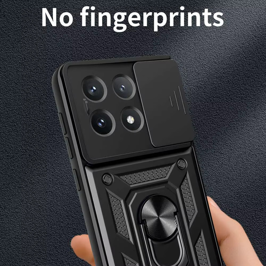 Xiaomi Mi Poco X4 Gepanzerte Schutzhülle mit Magnetring und Kameraschutz in Schwarz und Gold - Bild 2