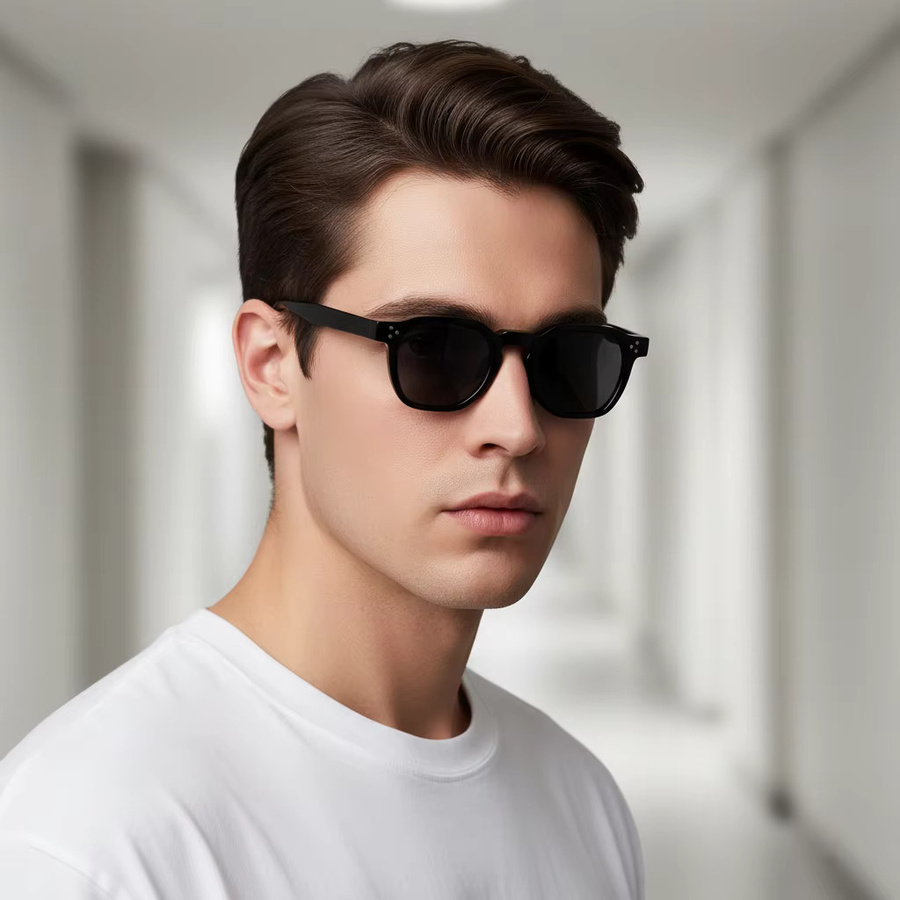 TWOOO Sonnenbrille, quadratisch, Vollrand, TR90, Schwarz, Unisex - Bild 2
