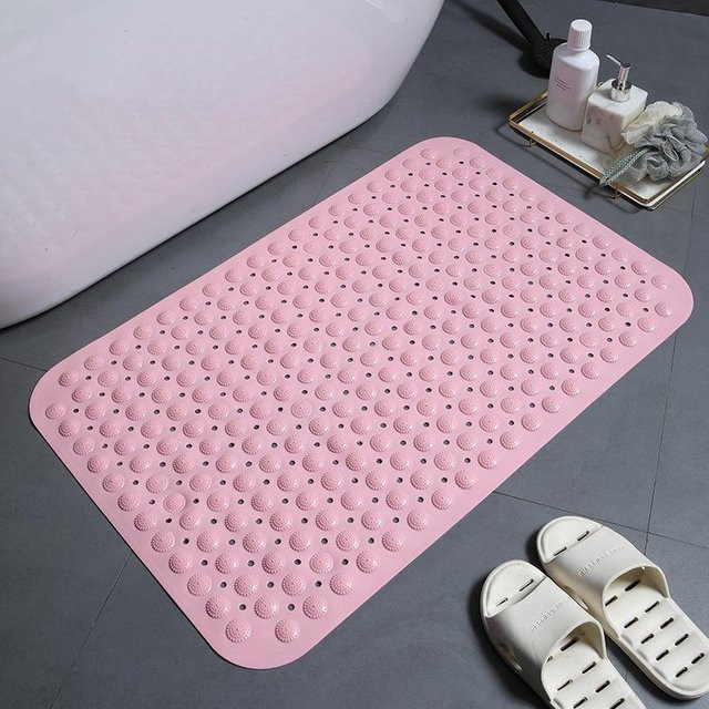 Anti-Rutsch-Duschmatte Warm Magpie Home mit Massagepunkten und Saugnäpfen, Farbe: Rosa, B/T: 80 x 40 cm - Bild 1