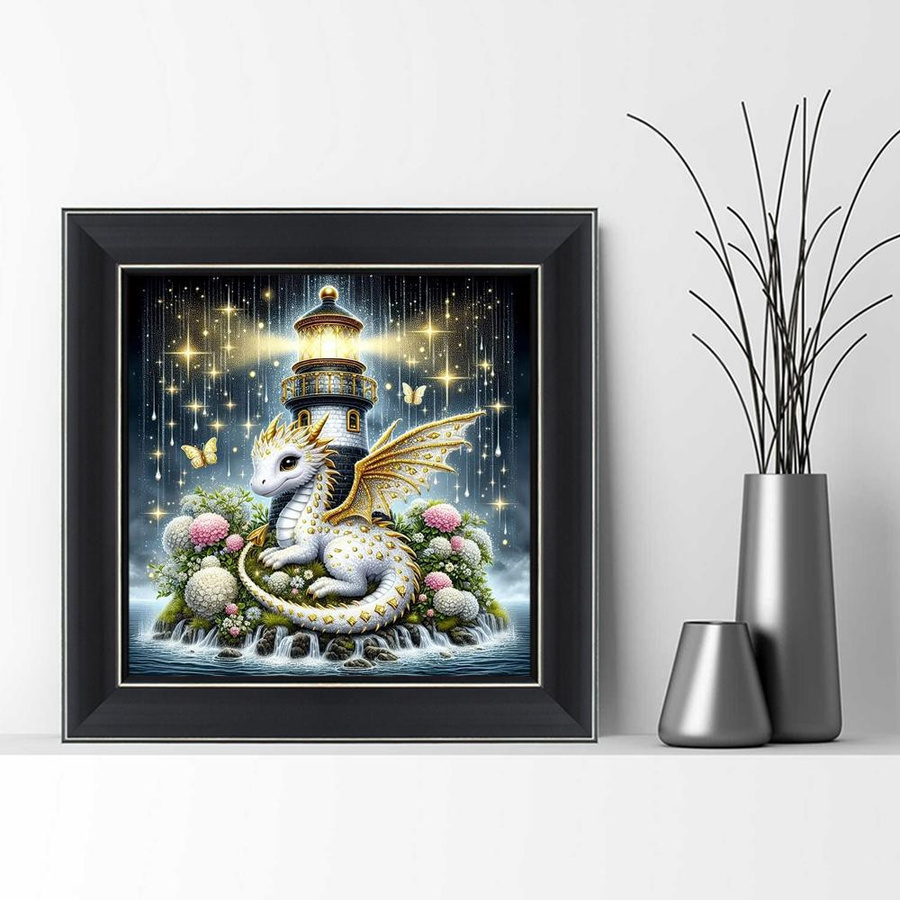 EverShine DIY Diamantmosaik Drachen Set mit 5D Vollbohrer Diamantkunst Malerei in Multicolor, B/H: 20 x 20 cm - Bild 3